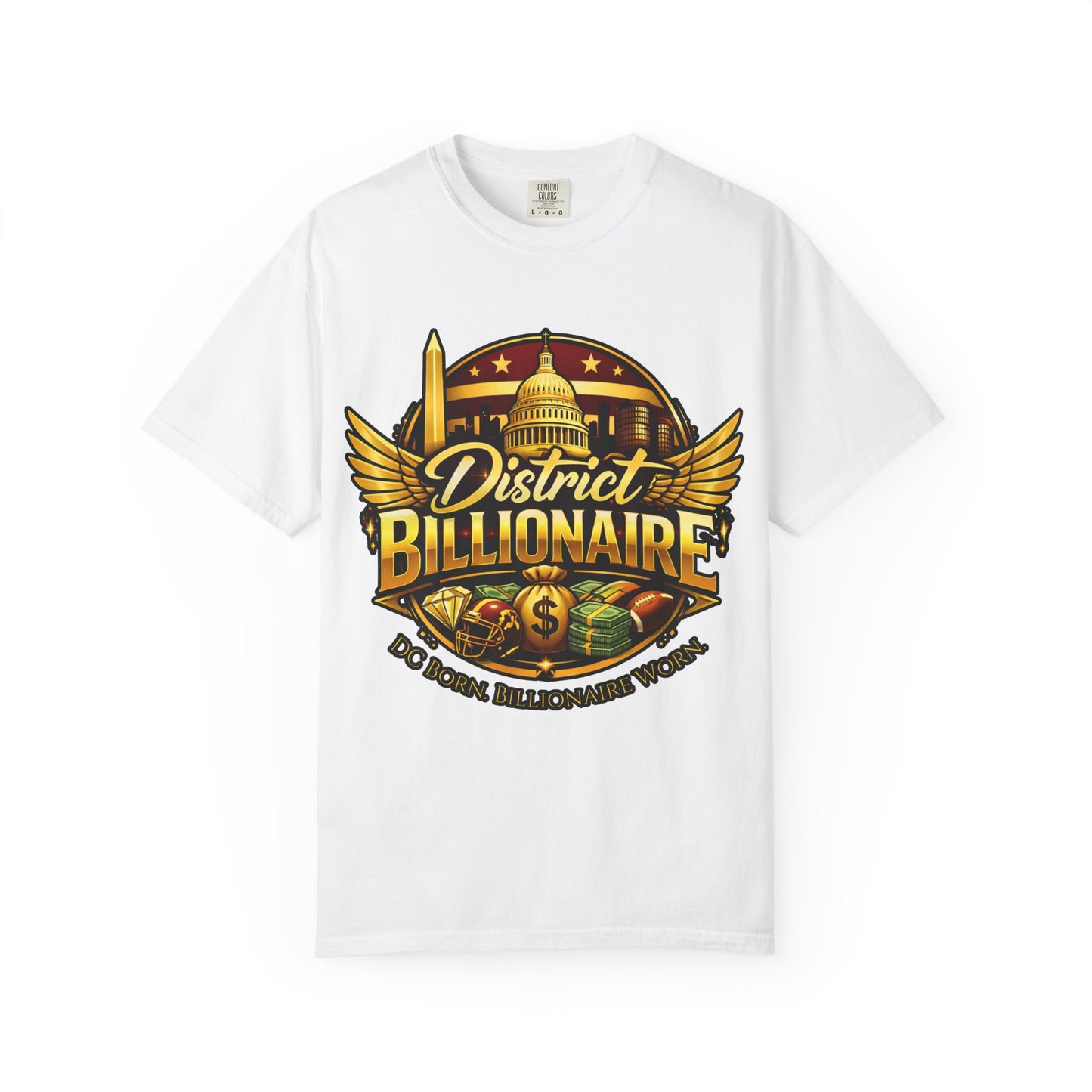 District Billionaire | DC Football Luxury Streetwear Shirt | Washington Sports Fan Graphic T-Shirt | Bold Statement Tee