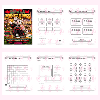 Crown’s Capital City Money Moves | Financial Literacy Coloring & Activity Book | Printable Money Workbook for Everyone