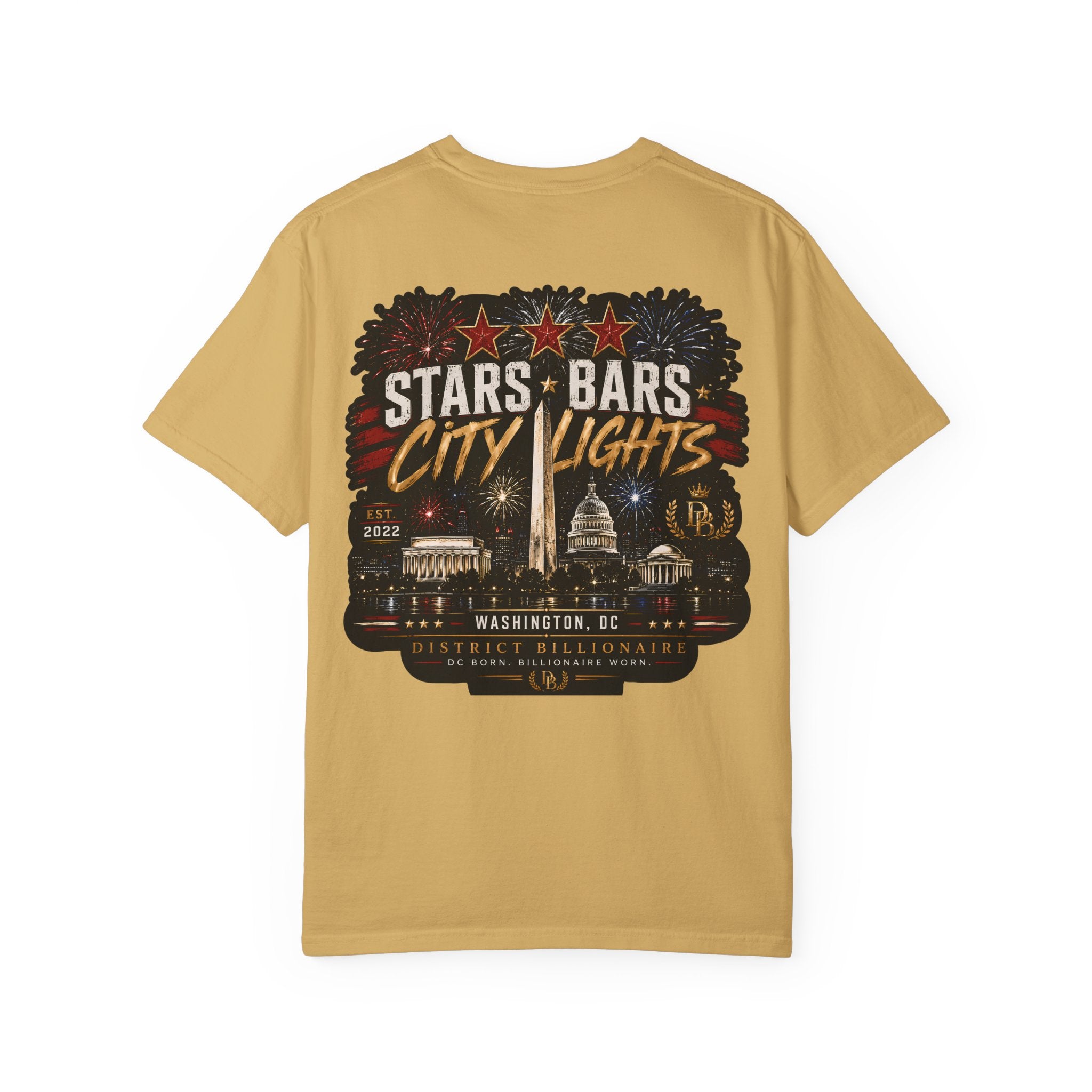 Stars & Bars City Lights T-Shirt — Washington DC Retro Graphic Tee