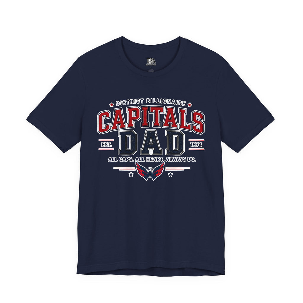 Capitals Dad T-Shirt — Washington D.C. Hockey Father’s Day Tee (All Caps, All Heart)