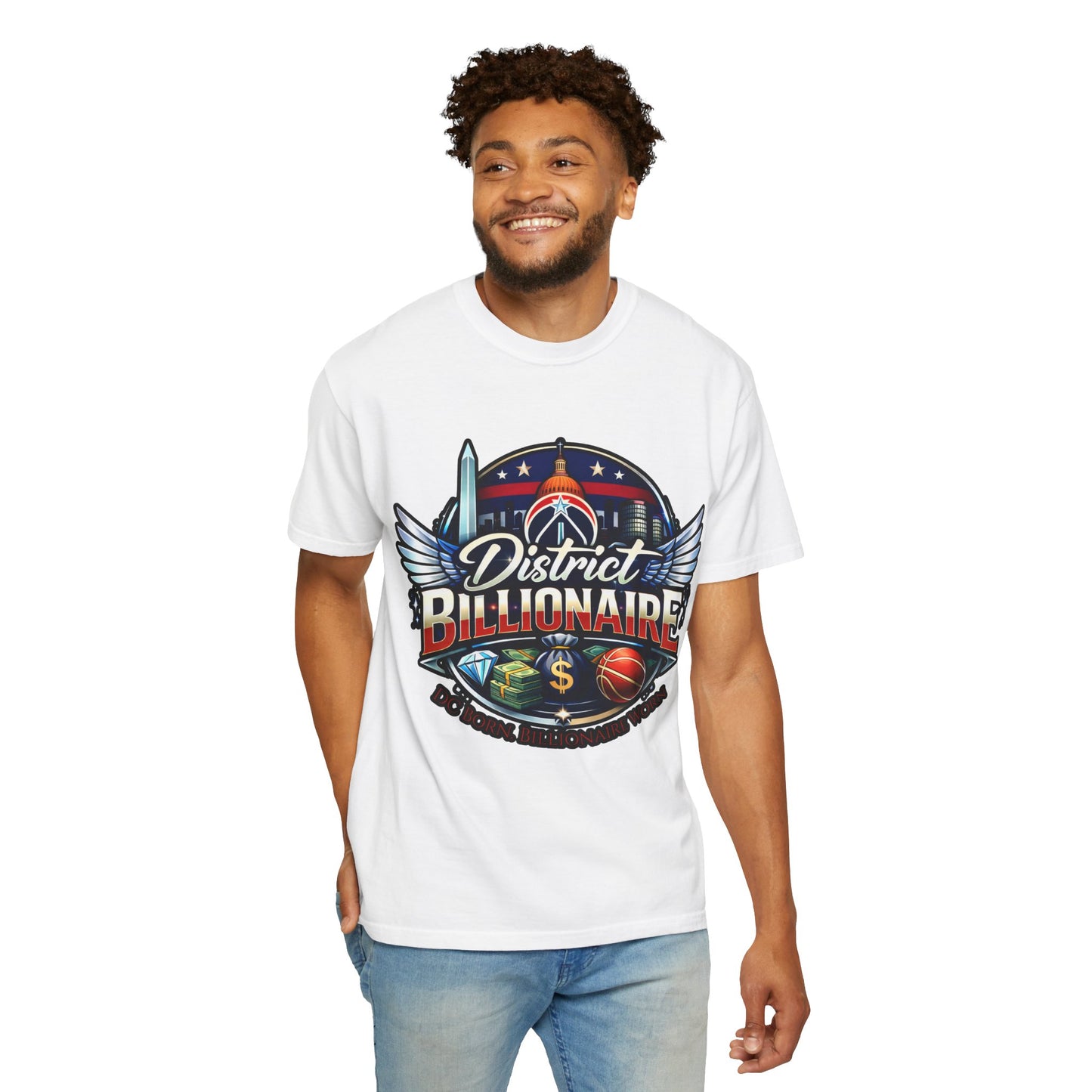 District Billionaire Graphic T-Shirt — Urban Sports & Basketball Logo Tee