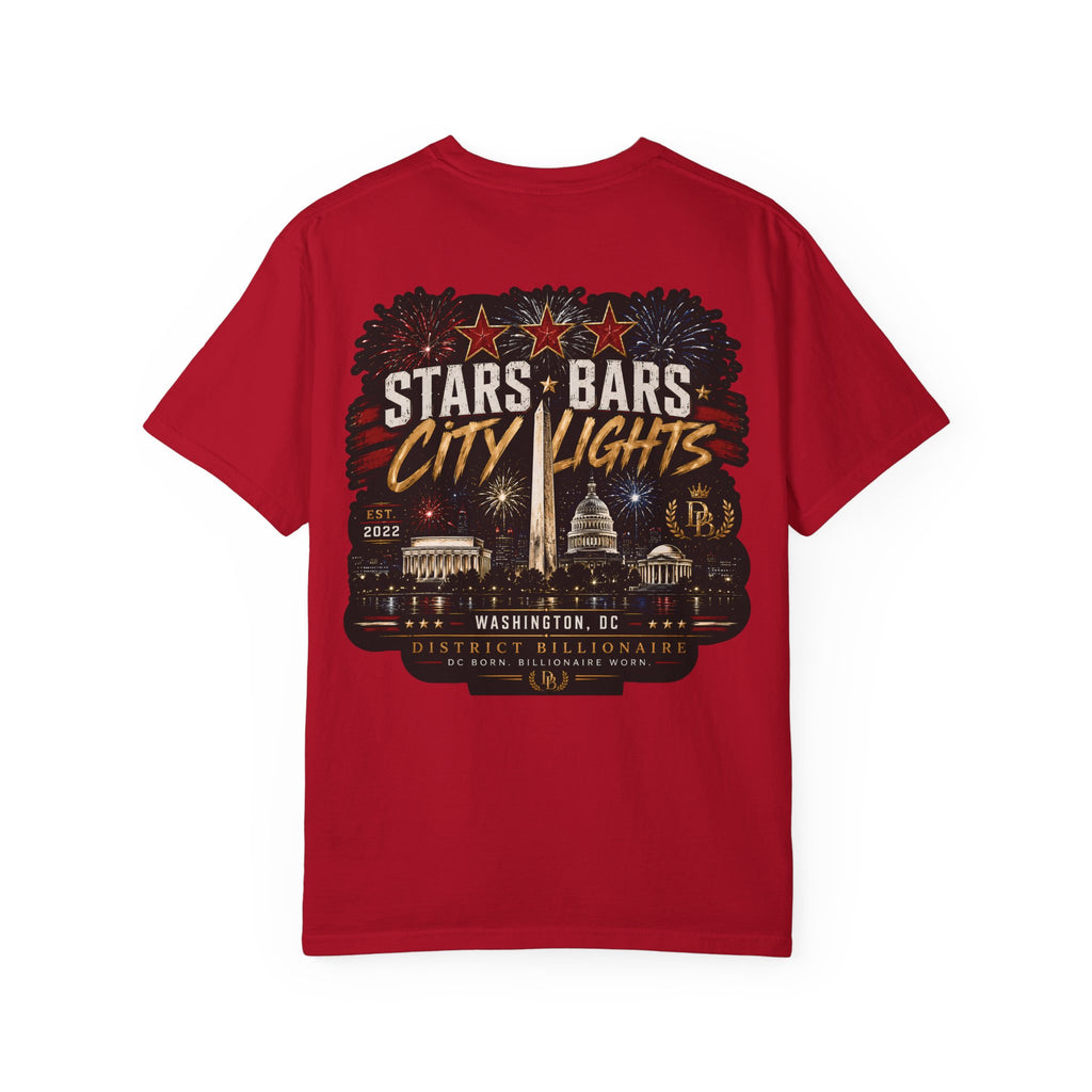 Stars & Bars City Lights T-Shirt — Washington DC Retro Graphic Tee