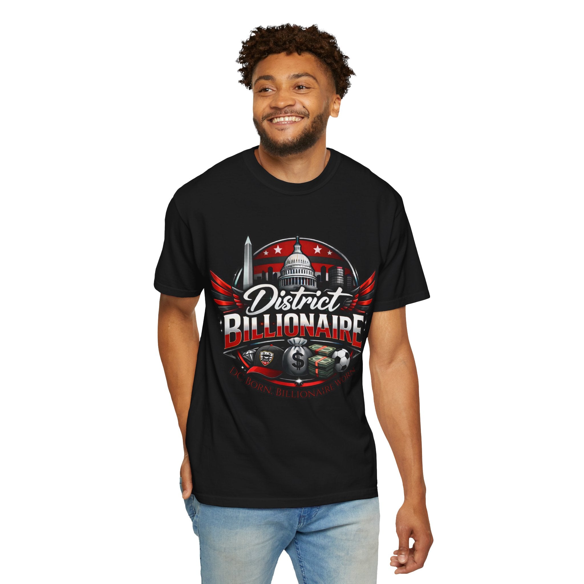 District Billionaire | DC Soccer Luxury Streetwear Shirt | Washington Sports Fan Graphic T-Shirt | Bold Statement Tee