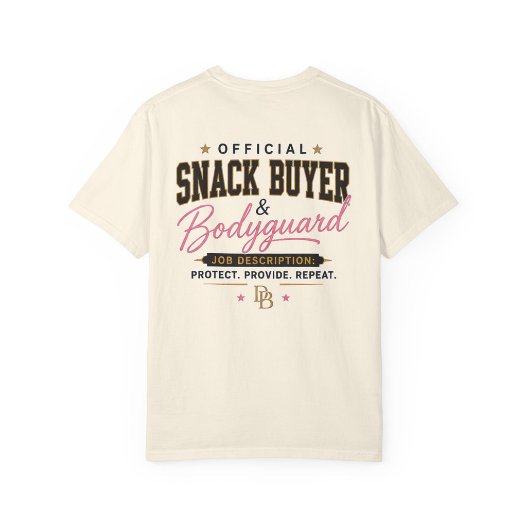 Snack Buyer & Bodyguard T-Shirt — Official Funny Novelty Tee