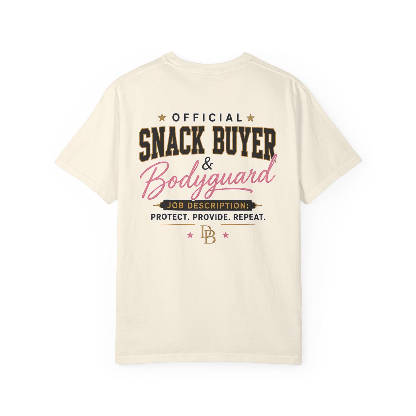 Snack Buyer & Bodyguard T-Shirt — Official Funny Novelty Tee