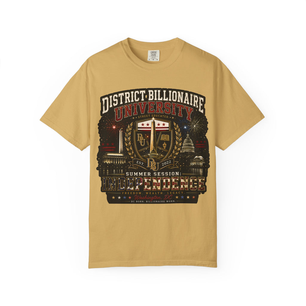 District Billionaire University Graphic T-Shirt — Vintage Collegiate Summer Session Tee