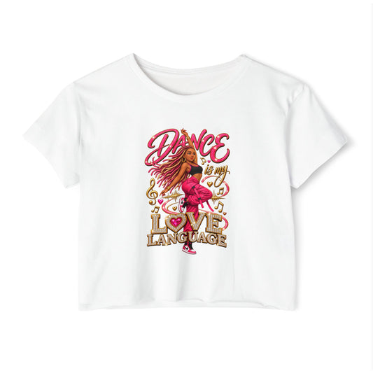 Dance Love Language Women's Festival Crop Top