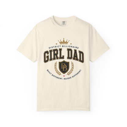 Girl Dad T-Shirt — Vintage Crest ‘District Billionaire’ Dad Tee