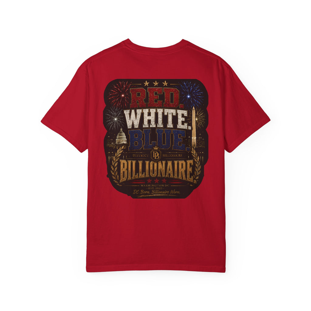 Patriotic "Red White Blue Billionaire" Garment-Dyed T-Shirt