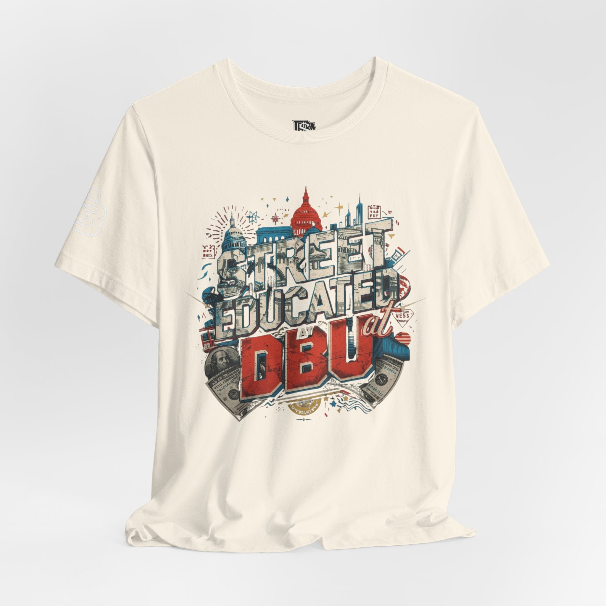 Street Educated DBU Graphic Tee — Urban Cityscape Dollar Design