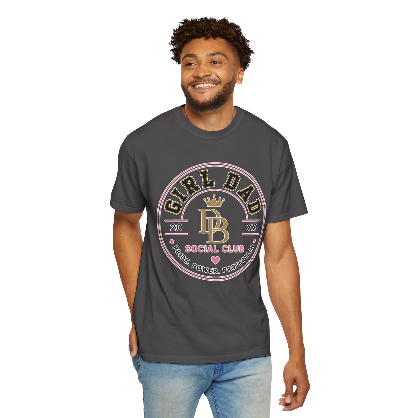 Girl Dad T-Shirt — 'Girl Dad Social Club' Vintage Crest Tee