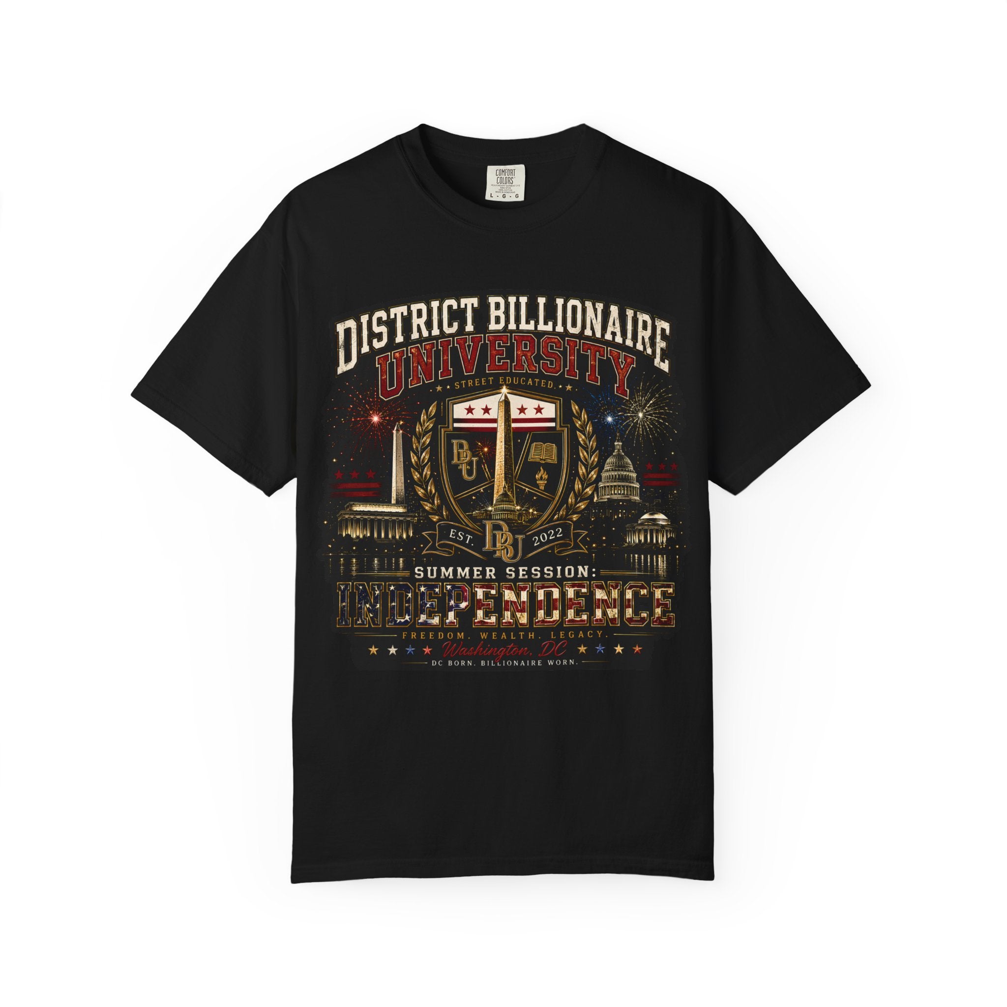District Billionaire University Graphic T-Shirt — Vintage Collegiate Summer Session Tee