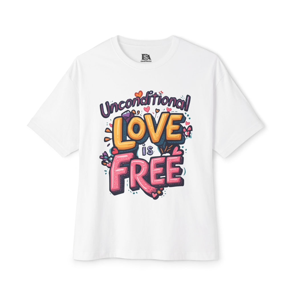 Unisex Tee — "Unconditional Love is Free" Retro Graphic