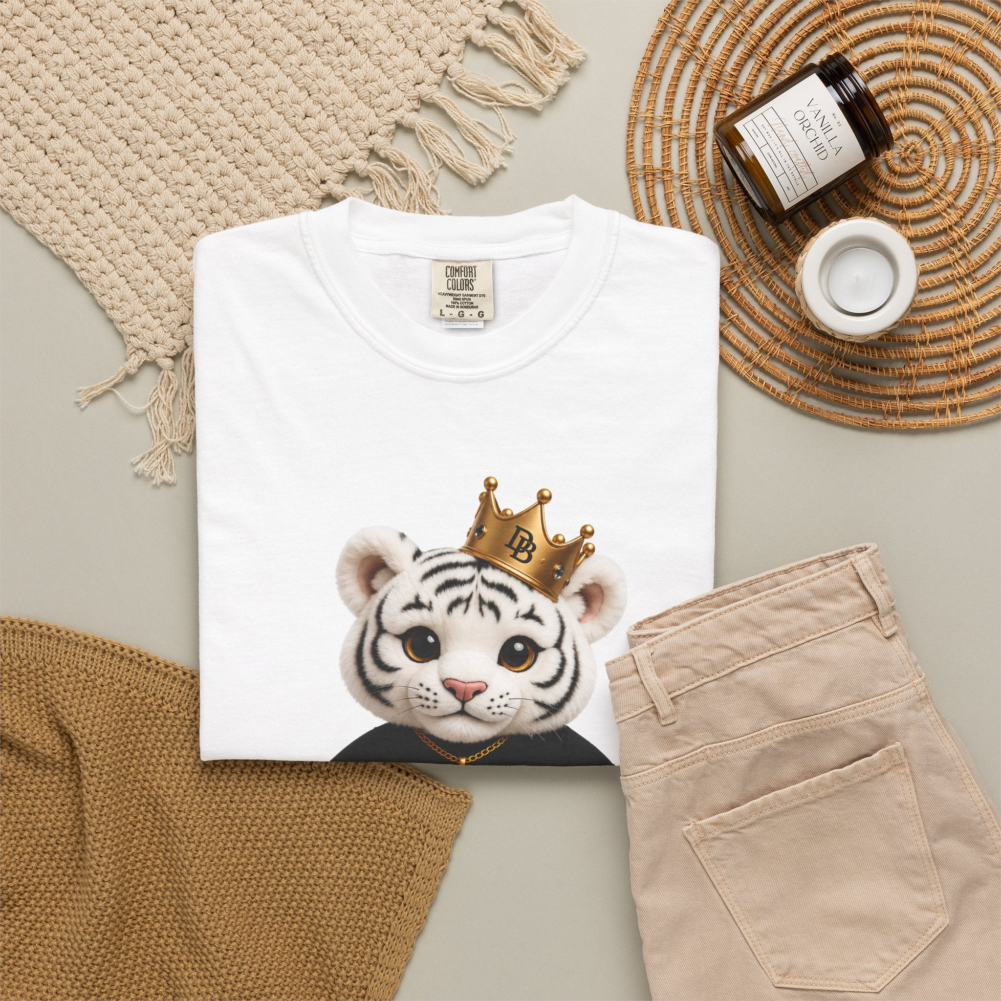 CROWN Plush Tee — Graphic T-Shirt with Crowned Teddy Design