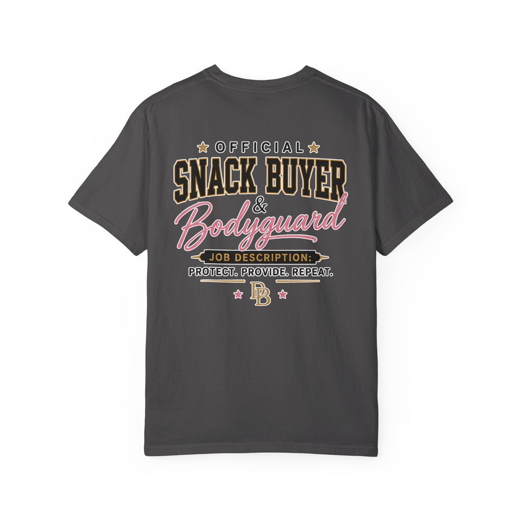 Snack Buyer & Bodyguard T-Shirt — Official Funny Novelty Tee