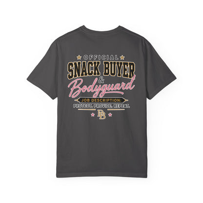 Snack Buyer & Bodyguard T-Shirt — Official Funny Novelty Tee