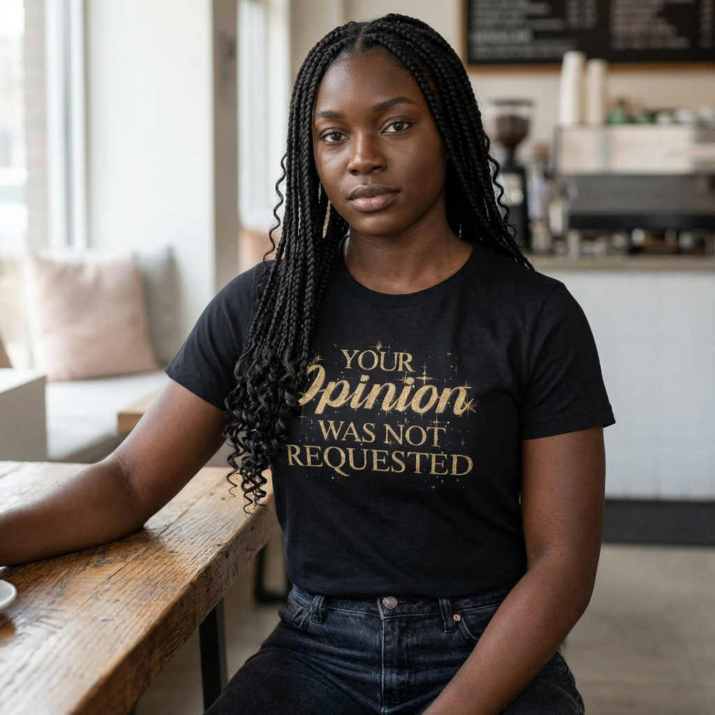 Your Opinion was not Requested Tee — Women’s Graphic Cotton T‑Shirt
