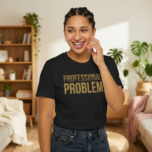 Professional Problem Tee — Women’s Graphic Cotton T‑Shirt