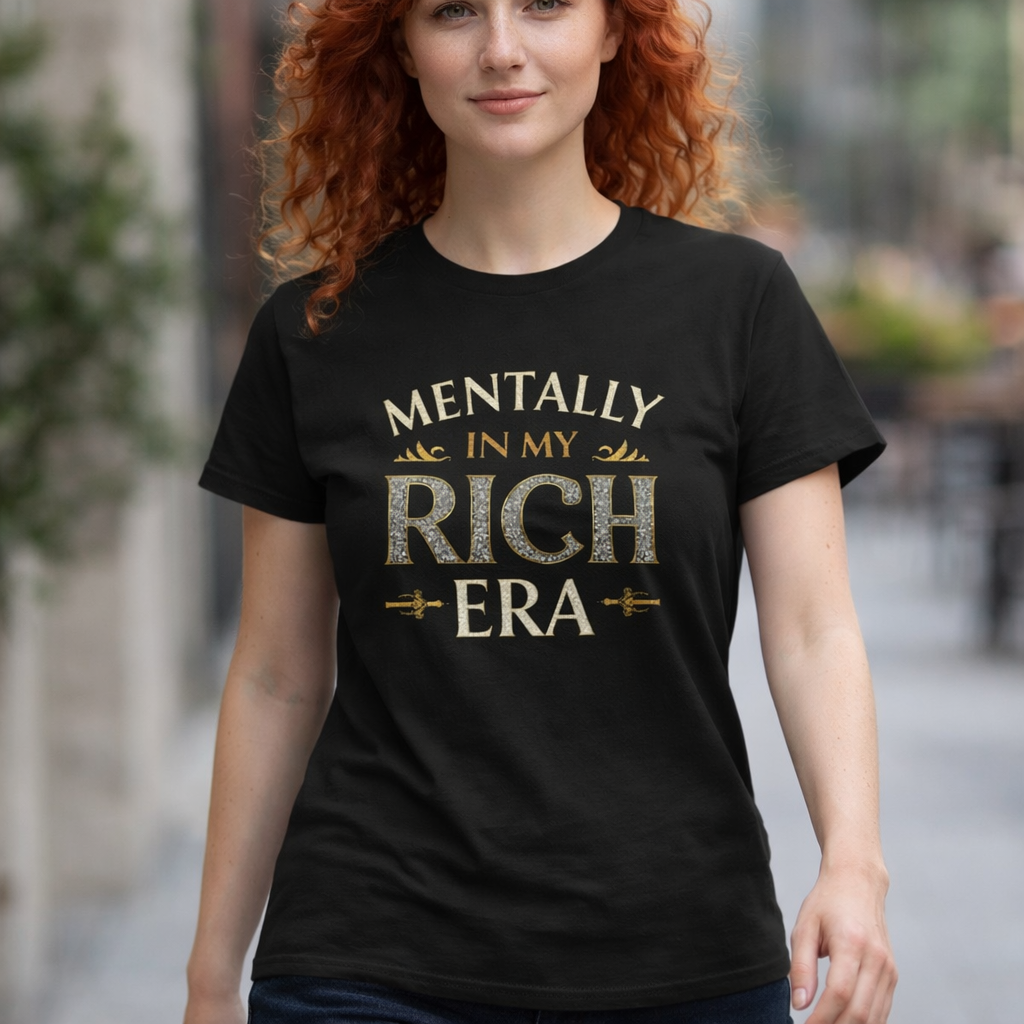 Mentally in my Rich Era Tee — Women’s Graphic Cotton T‑Shirt