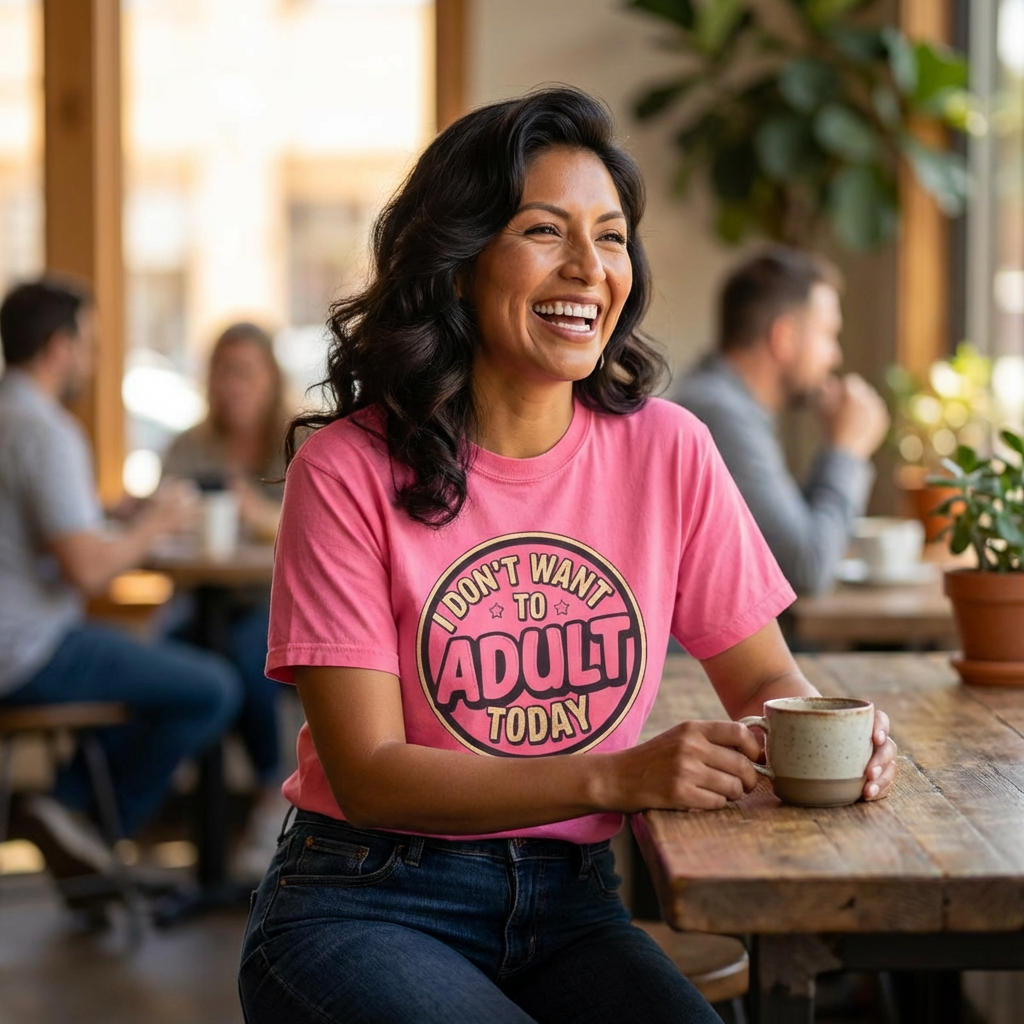 😌 I Don’t Want to Adult Today | Funny Relatable Graphic Tee