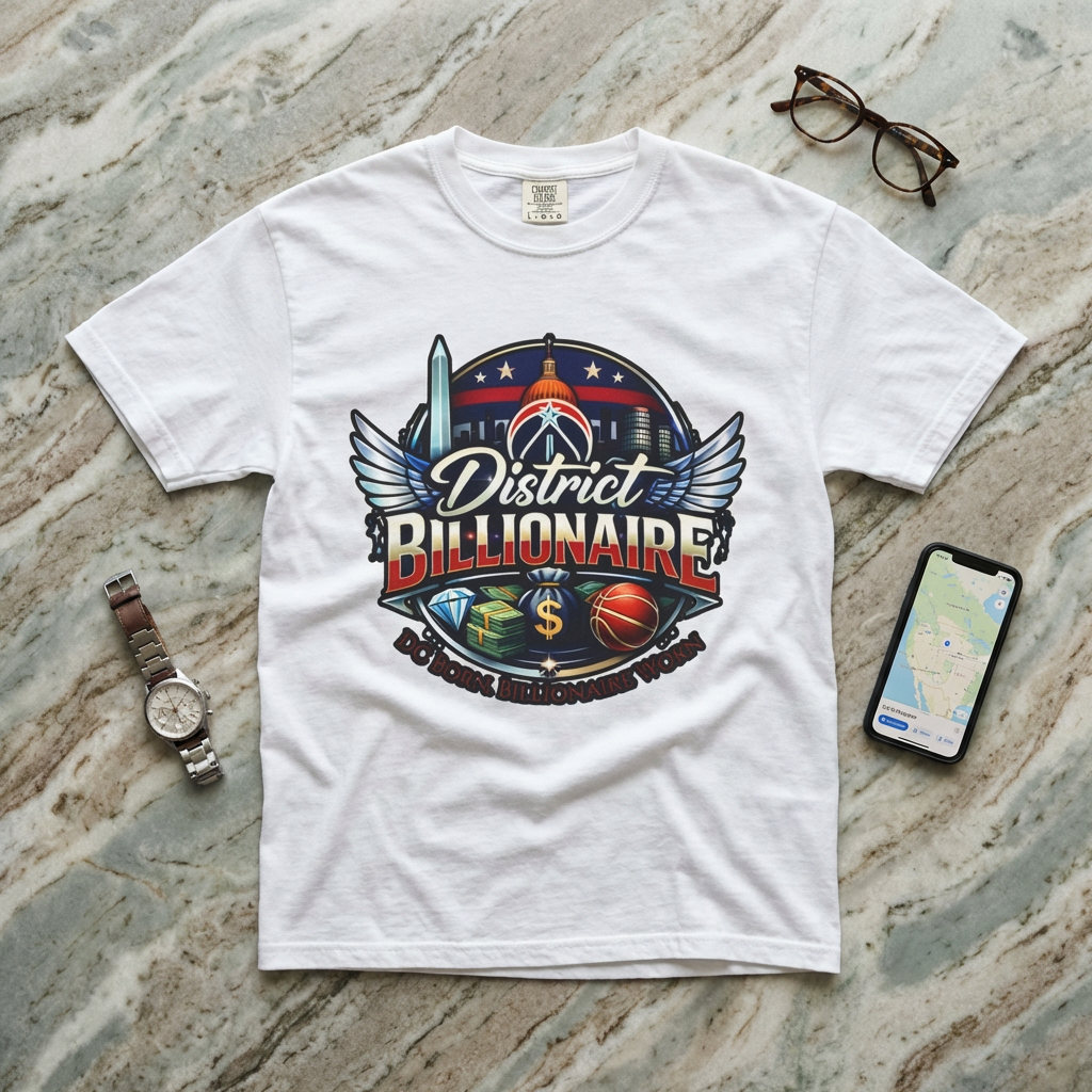 District Billionaire Graphic T-Shirt — Urban Sports & Basketball Logo Tee