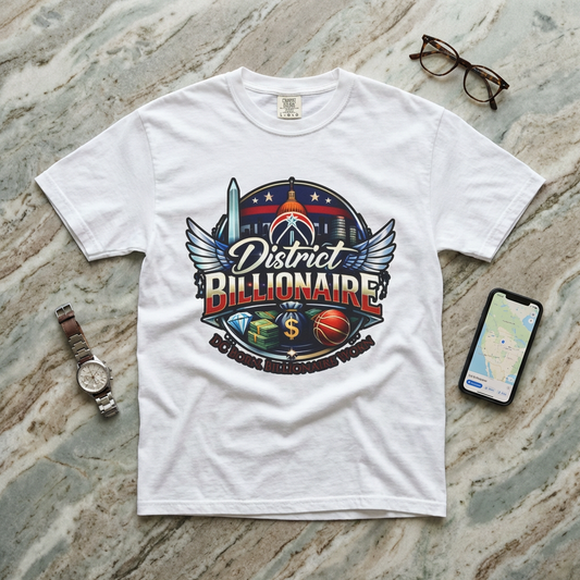 District Billionaire Graphic T-Shirt — Urban Sports & Basketball Logo Tee