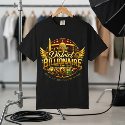 District Billionaire  | DC Football Luxury Streetwear Shirt | Washington Sports Fan Graphic T-Shirt | Bold Statement Tee