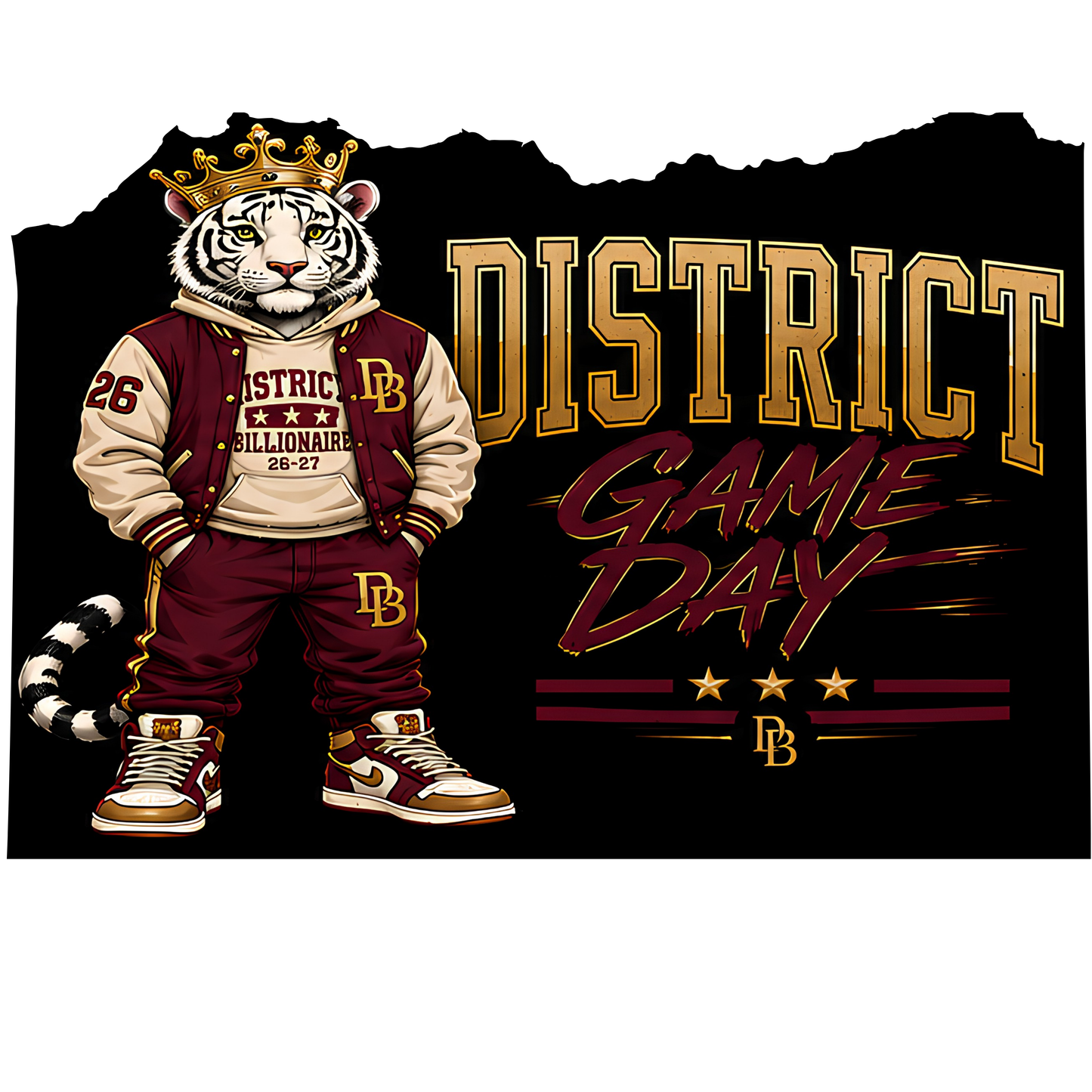 District Game Day Crown Tee | DC Streetwear Front & Back Graphic T-Shirt