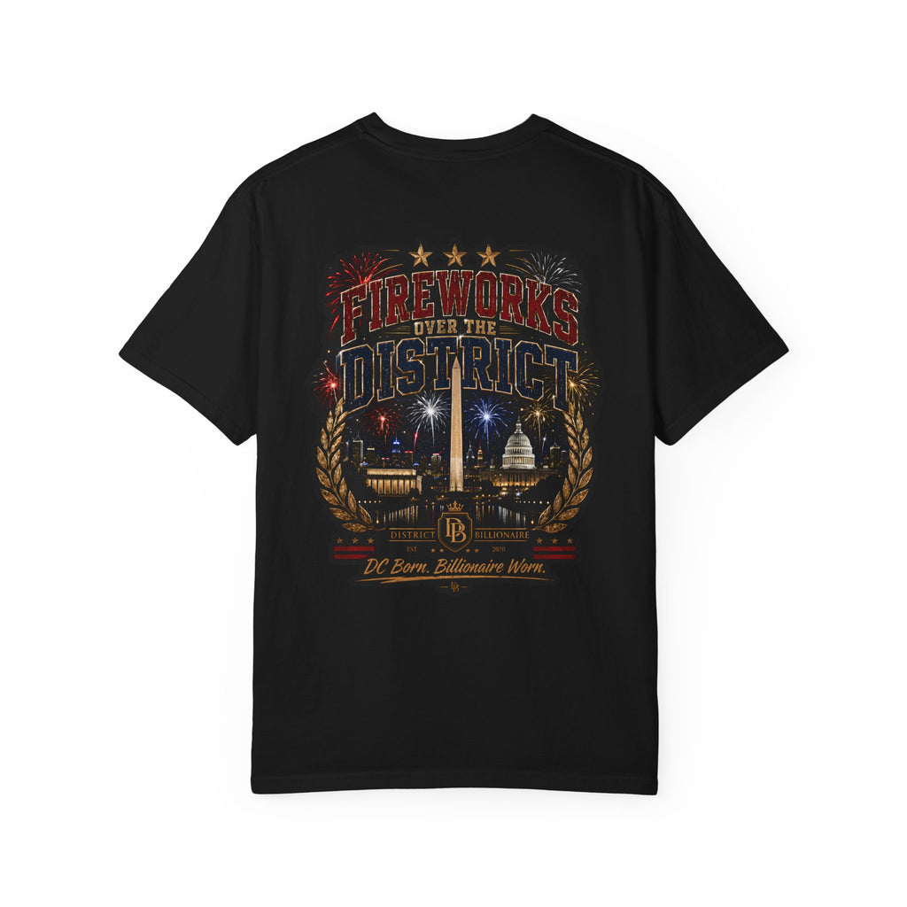 Fireworks Over The District T-Shirt — Washington DC Skyline Celebration Tee