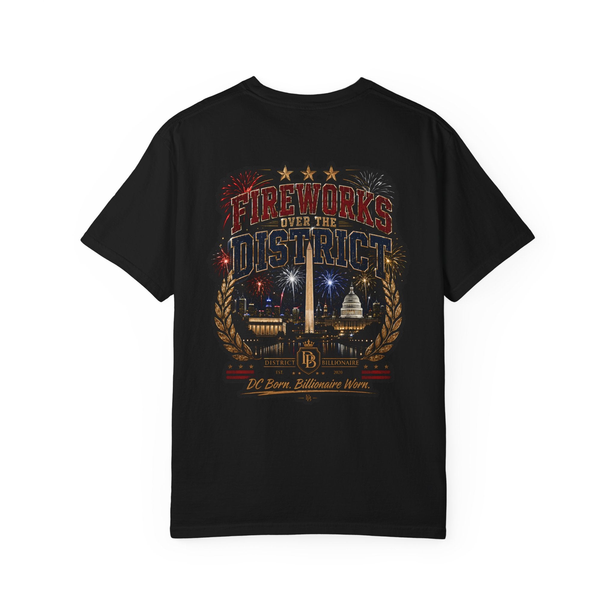 Fireworks Over The District T-Shirt — Washington DC Skyline Celebration Tee