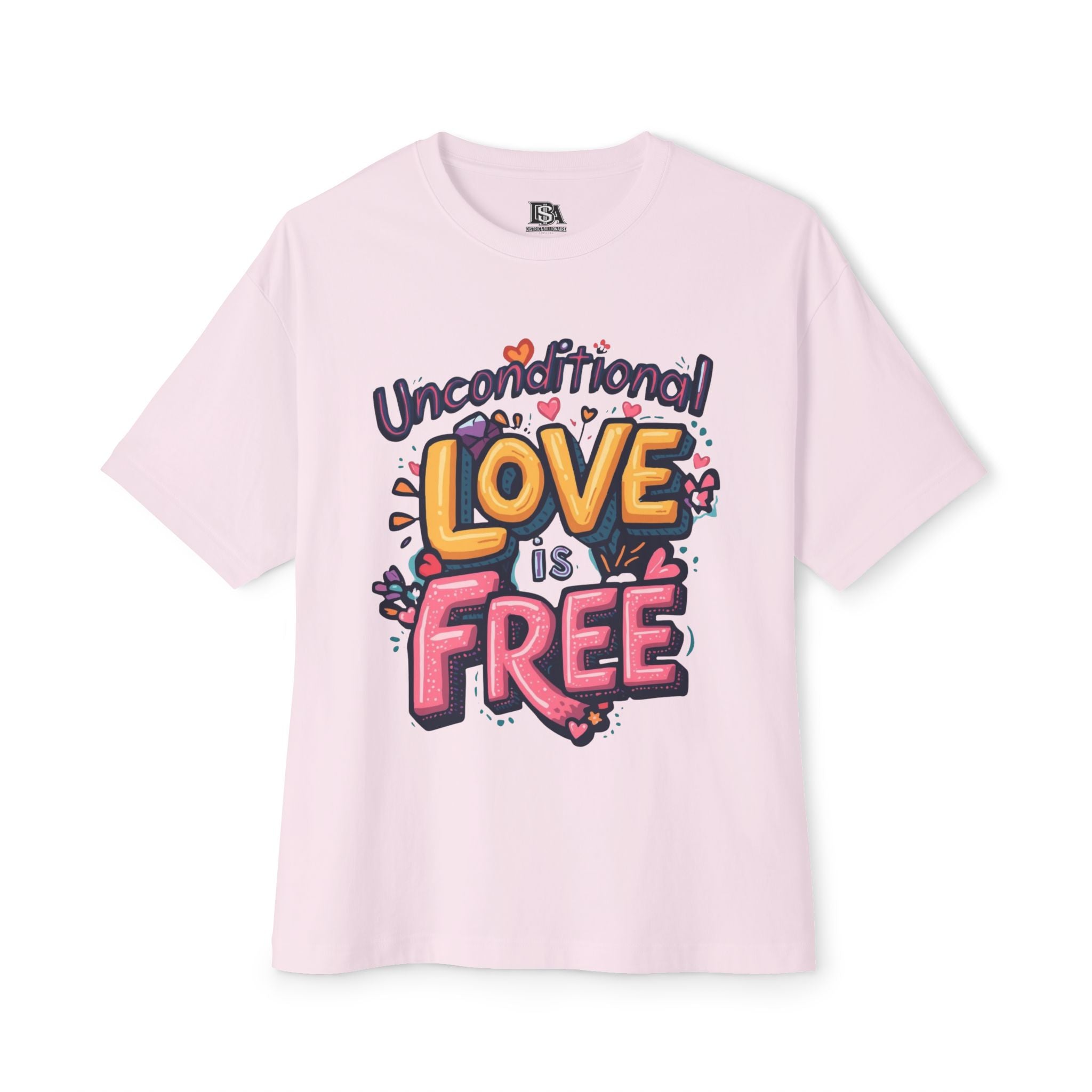 Unisex Tee — "Unconditional Love is Free" Retro Graphic