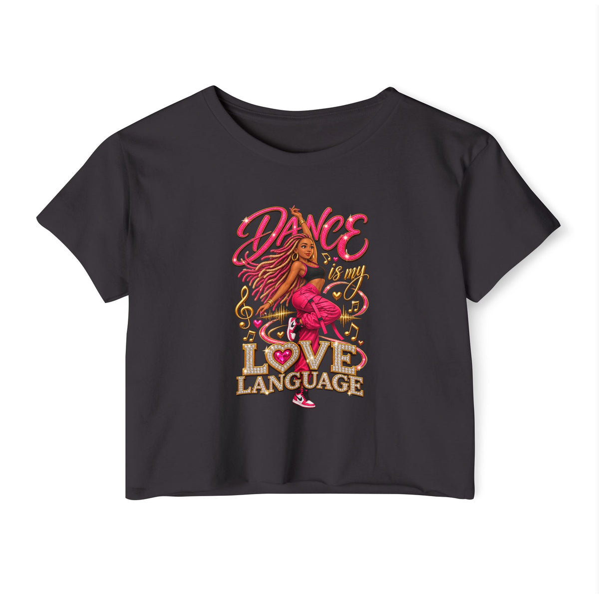Dance Love Language Women's Festival Crop Top