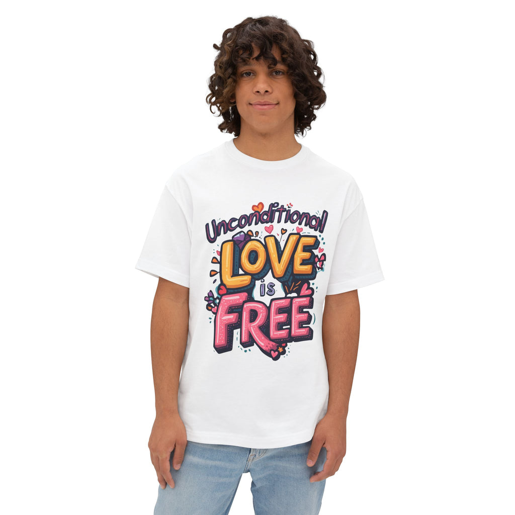Unisex Tee — "Unconditional Love is Free" Retro Graphic