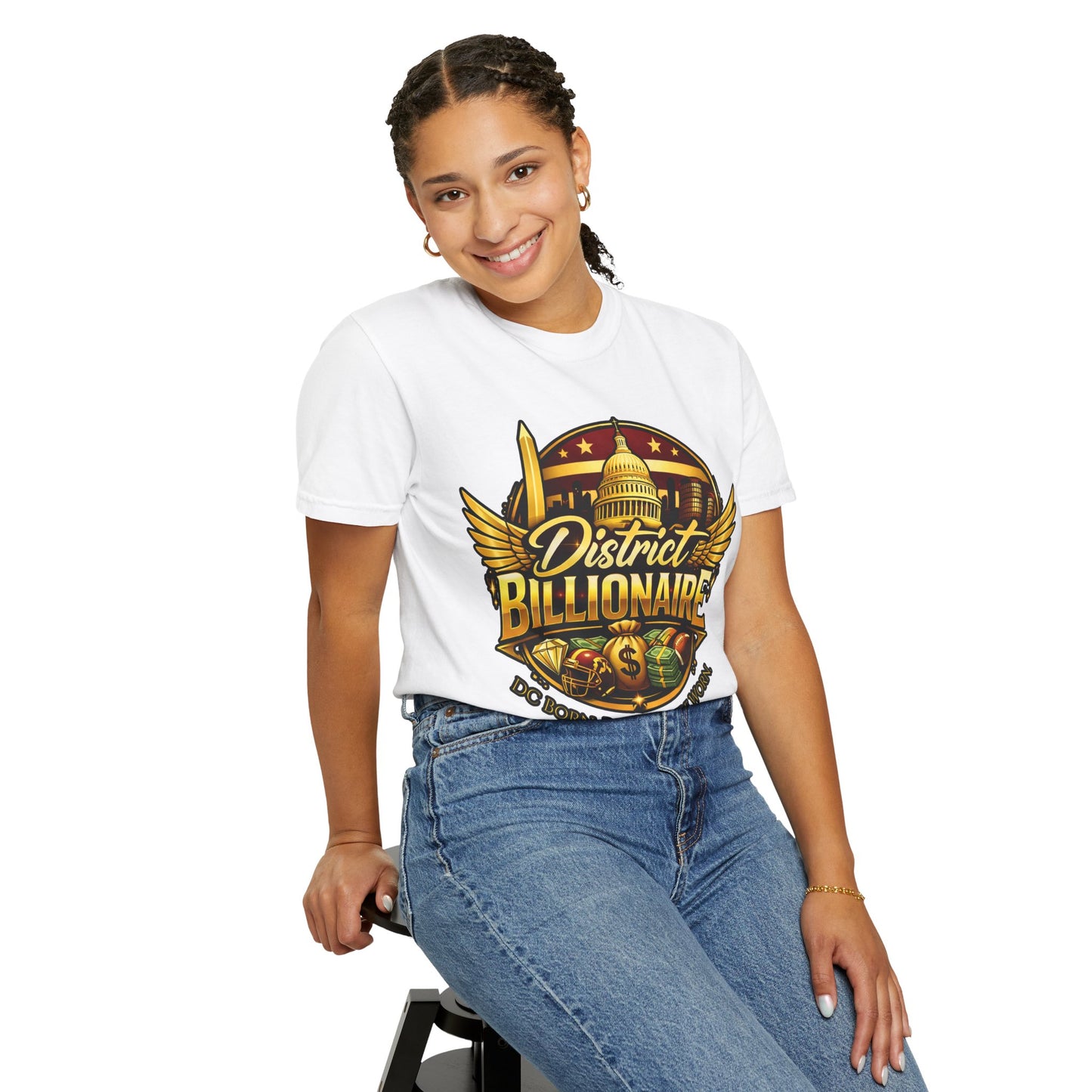 District Billionaire  | DC Football Luxury Streetwear Shirt | Washington Sports Fan Graphic T-Shirt | Bold Statement Tee