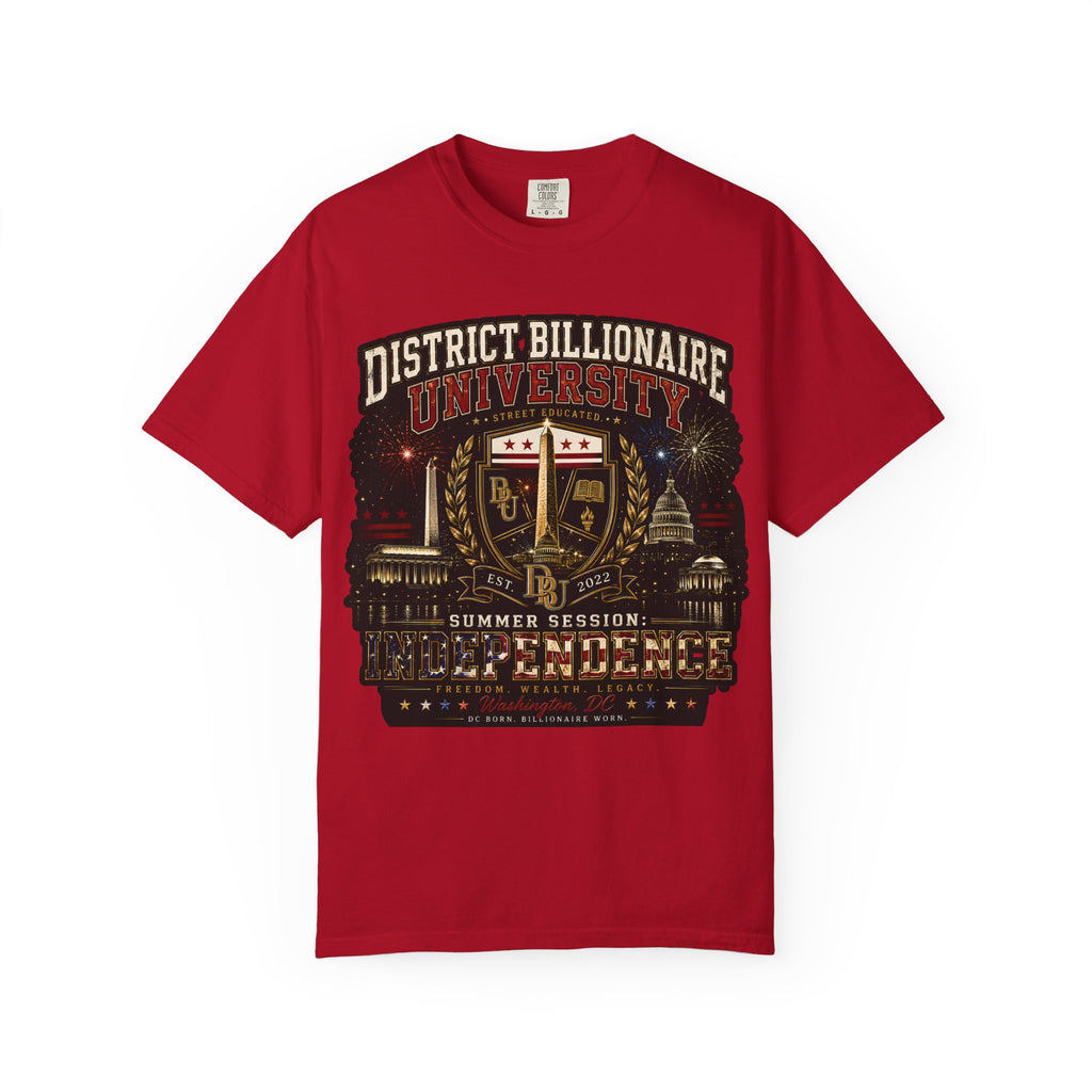 District Billionaire University Graphic T-Shirt — Vintage Collegiate Summer Session Tee