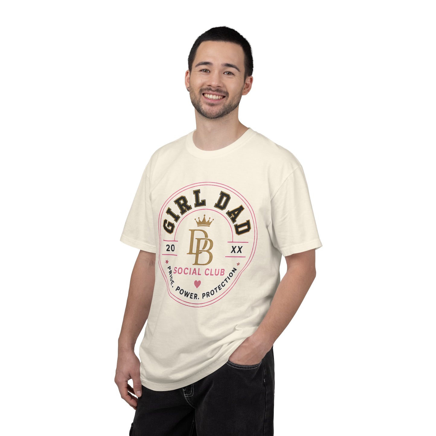 Girl Dad T-Shirt — 'Girl Dad Social Club' Vintage Crest Tee