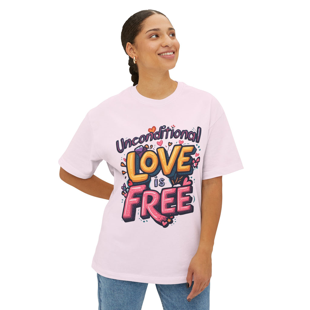 Unisex Tee — "Unconditional Love is Free" Retro Graphic