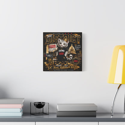 CROWN Canvas Print — “DC Born. Billionaire Worn.” Matte Stretched Wall Art