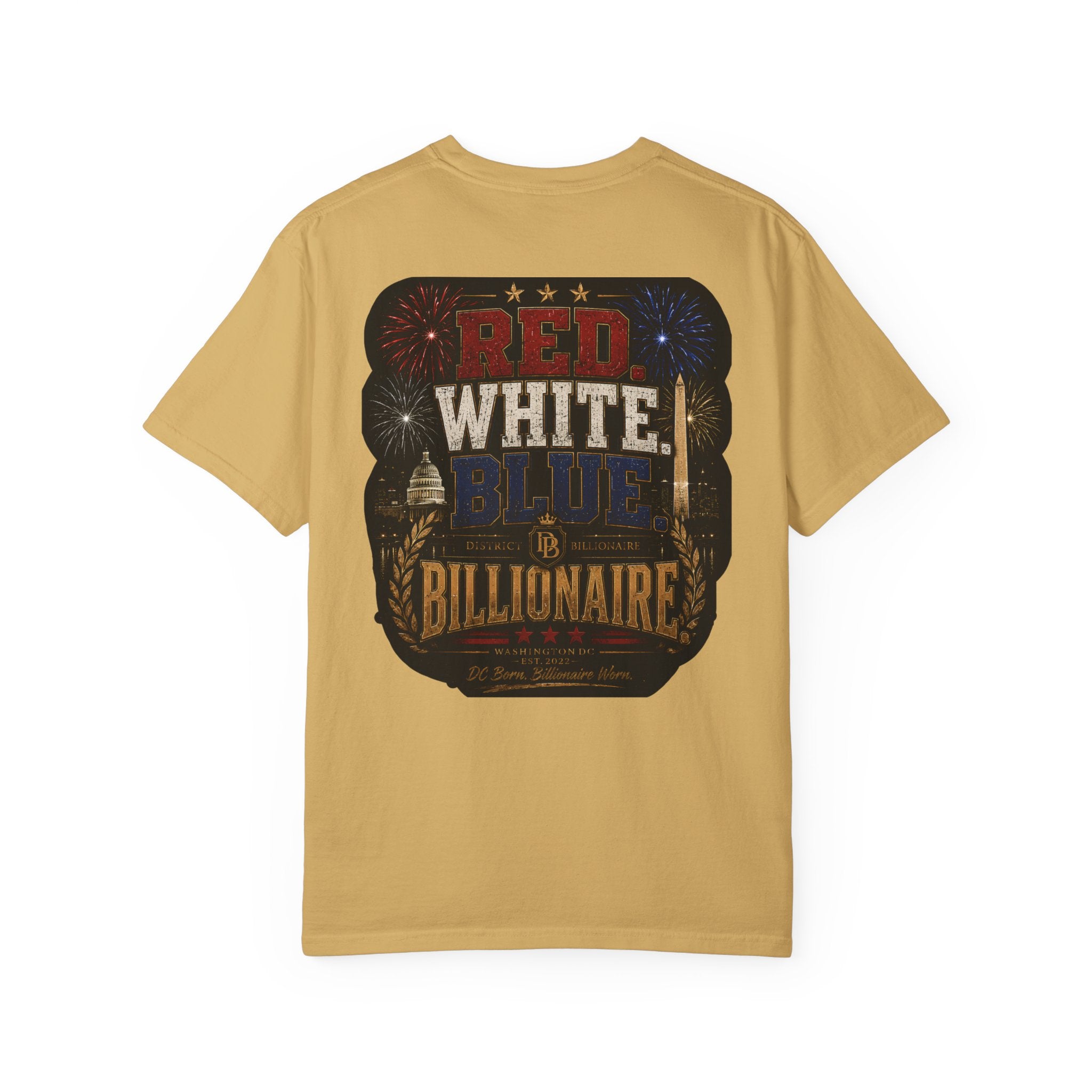 Patriotic "Red White Blue Billionaire" Garment-Dyed T-Shirt